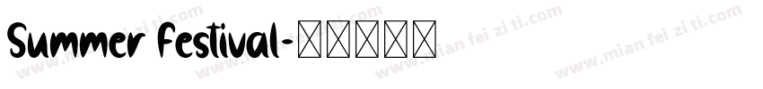 Summer Festival字体转换